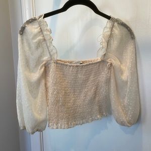 Cream color blouse size small